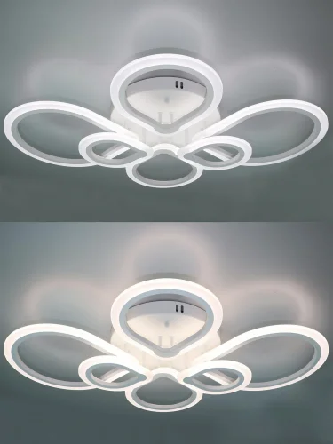 Люстра потолочная LED с пультом INNOVATION STYLE 83044 Natali Kovaltseva белая на 1 лампа, основание белое в стиле хай-тек с пультом фото 7
